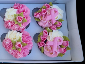 Pink Ribbon Cupcakes