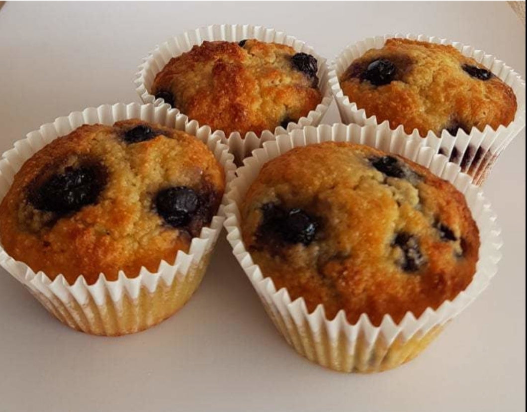 Gluten Free ,Low Carb Paleo, Keto Blueberry Muffins