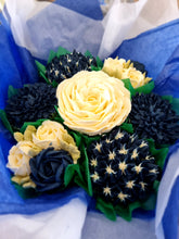 Load image into Gallery viewer, Blue &amp; White Cupcake Bouquet