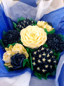 Blue & White Cupcake Bouquet