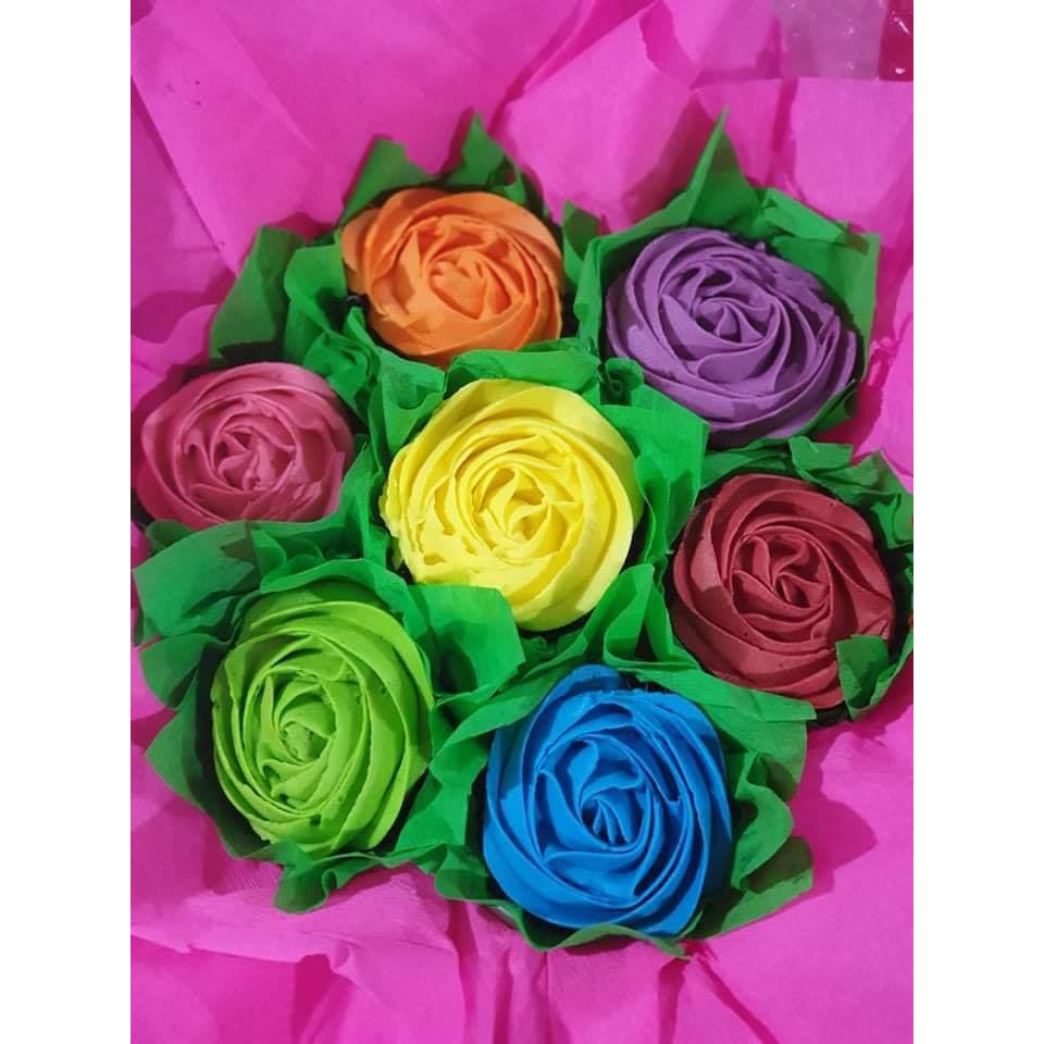 Rainbow Cupcake Bouquet